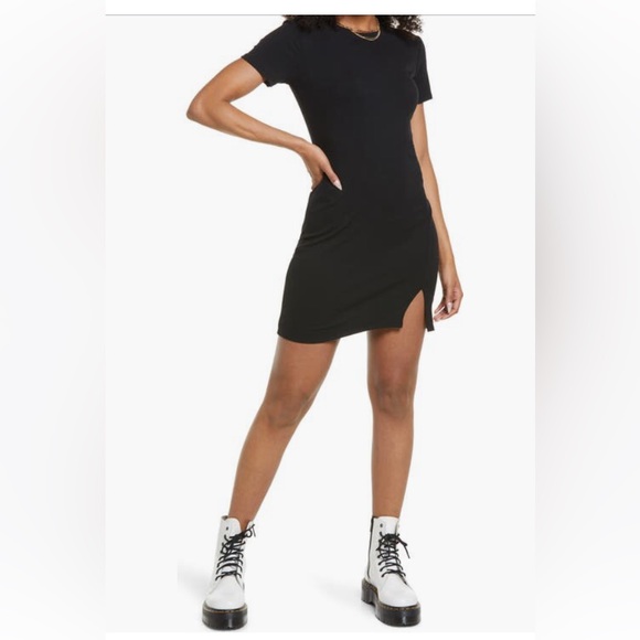 bp Dresses & Skirts - BP Black Ribbed T-Shirt Dress, sz M - like new